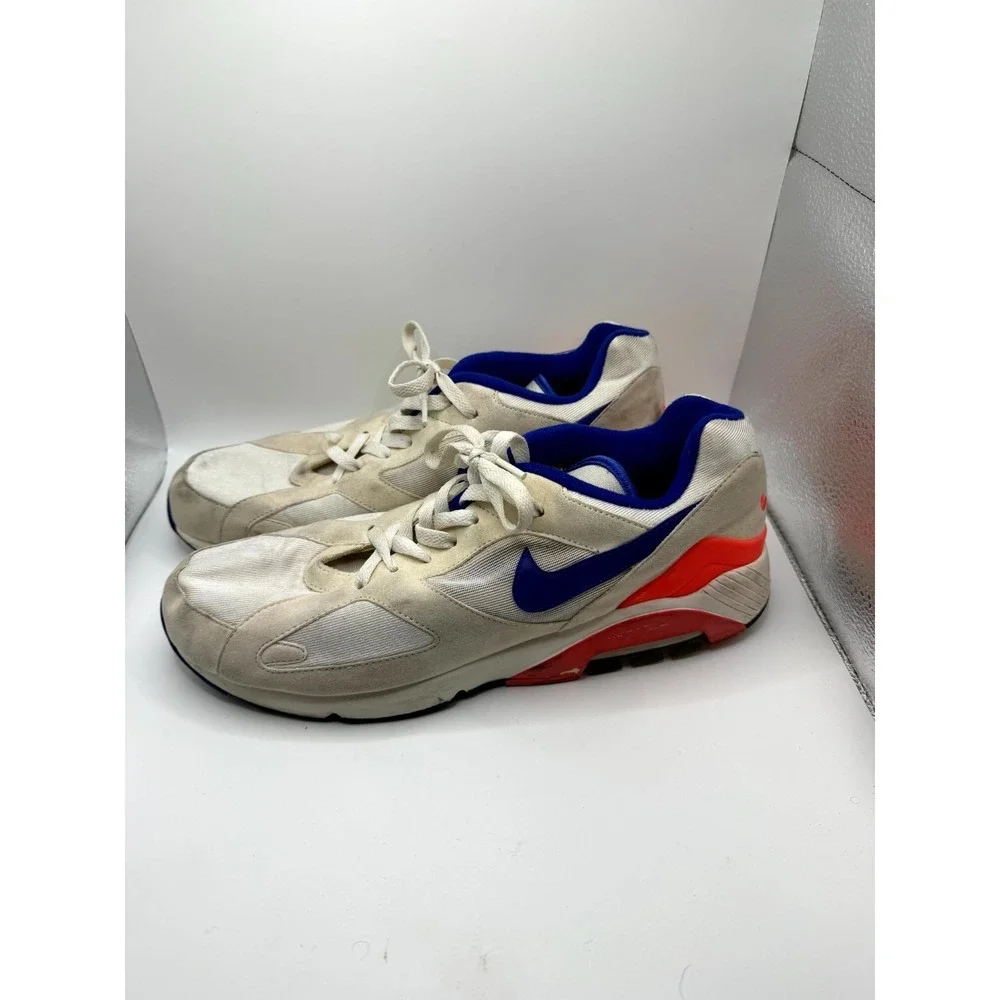 Nike Air Max‎ 180 Ultramarine 615287-100 Mens 12 Sneaker White Red Running Shoes